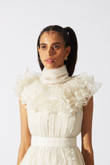BOTTLEBRUSH ORGANZA DRESS IVORY - ourCommonplace