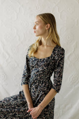 Marisol Dress / Black Cotton Floral - ourCommonplace