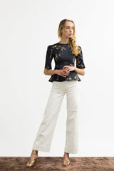 Lisa Top / Plum Floral Cotton - ourCommonplace