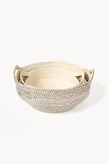 Amari Handwoven Jute Fruit Bowl - Black - ourCommonplace