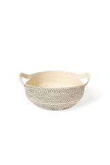 Amari Handwoven Jute Fruit Bowl - Black - ourCommonplace