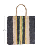Dora Jute Tote Bag - Multi Navy - ourCommonplace