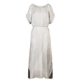 Hand Marbled Silk Misty Dress - Yellow Or Grey - ourCommonplace