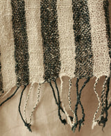 Fatima Hand-Loomed Raw Cotton Scarf, in Black - ourCommonplace