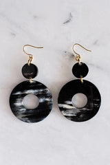 Hoan Toan 16K Gold-Plated Brass Buffalo Horn Donut Dangle Earrings - ourCommonplace