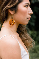Hoan Toan 16K Gold-Plated Brass Buffalo Horn Donut Dangle Earrings - ourCommonplace