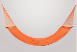 Vivid Orange Cotton Hammock (Wooden Bar) - ourCommonplace