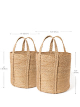 Kata Basket With Handle - Natural (Set Of 2) - ourCommonplace