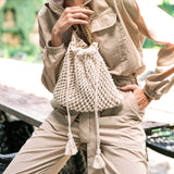 LYON Macrame Tote Bag, in Off White - ourCommonplace