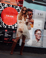 Hand Marbled Wrap Around Dress - Beige - ourCommonplace