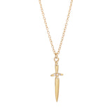 Pixie Dagger Necklace - 14k Yellow Gold - ourCommonplace