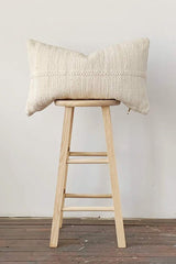 Chindi Handwoven Cotton Lumbar Pillow - Heavy Cream - ourCommonplace