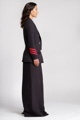 Black hemp jacket with sleeve details - ourCommonplace