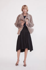 Spring Street Shearling Coat Taupe Shearling - ourCommonplace