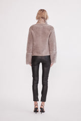 Spring Street Shearling Coat Taupe Shearling - ourCommonplace