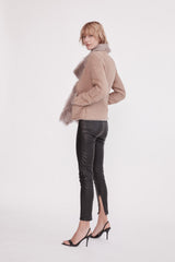 Spring Street Shearling Coat Taupe Shearling - ourCommonplace