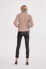 Spring Street Shearling Coat Taupe Shearling - ourCommonplace