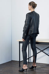 Greenwich Street Motor Jacket Black Leather - ourCommonplace