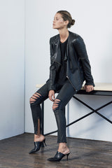 Greenwich Street Motor Jacket Black Leather - ourCommonplace
