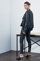 Greenwich Street Motor Jacket Black Leather - ourCommonplace