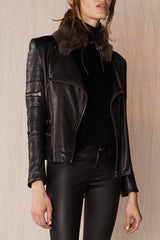 Greenwich Street Motor Jacket Black Leather - ourCommonplace