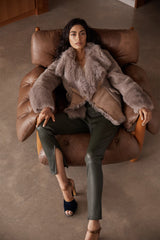Spring Street Shearling Coat Taupe Shearling - ourCommonplace