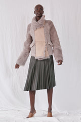 Spring Street Shearling Coat Taupe Shearling - ourCommonplace