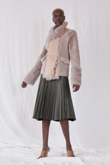 Spring Street Shearling Coat Taupe Shearling - ourCommonplace