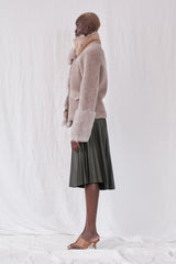 Spring Street Shearling Coat Taupe Shearling - ourCommonplace