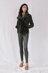 Spring Street Shearling Coat Moss Green Shearling - ourCommonplace