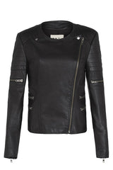 Greenwich Street Motor Jacket Black Leather - ourCommonplace