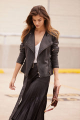 Greenwich Street Motor Jacket Black Leather - ourCommonplace