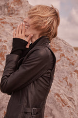 New Yorker Motor Jacket Black Leather - ourCommonplace