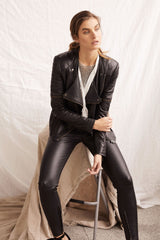 Greenwich Street Motor Jacket Black Leather - ourCommonplace