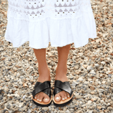 The Constanza Leather Slide Sandal - ourCommonplace