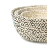 Amari Handwoven Jute Round Bowl - Black (Set of 4) - ourCommonplace