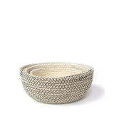 Amari Handwoven Jute Round Bowl - Black (Set of 4) - ourCommonplace