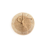 Agora Hand-Braided Jute Coasters - Natural (Set of 4) - ourCommonplace