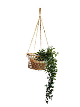 Jhuri Single Hanging Wood and Braided Jute Baskets - ourCommonplace