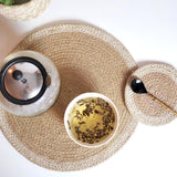 Agora Hand-Braided Jute Coasters - Natural (Set of 4) - ourCommonplace