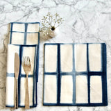 Chechi Rectangle Pattern Shibori Cotton Napkins - ourCommonplace