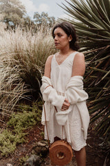 Moc Chau 16K Gold Plated Cream-Colored Chunky Buffalo Horn Stud Earrings - ourCommonplace