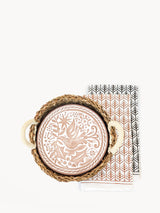 Bread Warmer & Basket Gift Set With Tea Towel - Bird Round