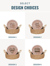 Bread Warmer Gift Box With Round Wooden Board and Spoon - Mom Round