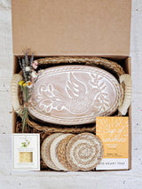 Bread Warmer Gift Box With Tea and Cookies - Oval