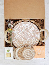 Bread Warmer Gift Box With Tea and Cookies - Round