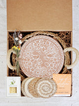 Bread Warmer Gift Box With Tea and Cookies - Round