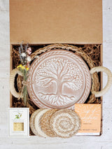 Bread Warmer Gift Box With Tea and Cookies - Round