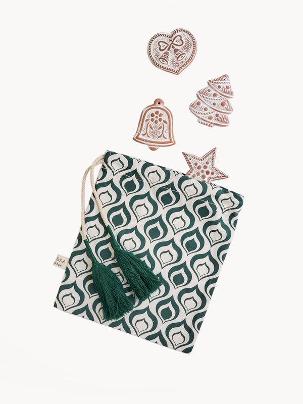 Handmade Sugar Saver Ornament - Holiday Gift Edition With Green Pouch