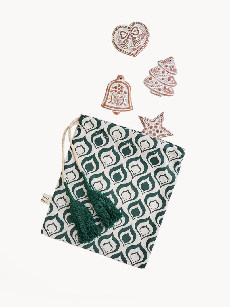 Handmade Sugar Saver Ornament - Holiday Gift Edition With Green Pouch